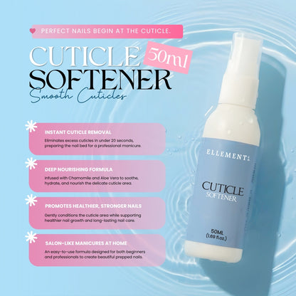 Cuticle Softener & Remover – Nourishing Spray for Healthy, Hydrated Cuticles – Salon-Quality at Home