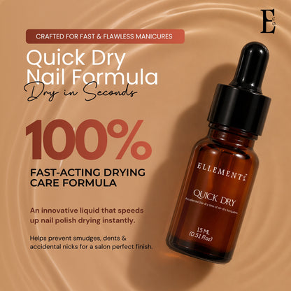 Ellement Co. Quick Dry Nail Drops – Fast-Drying, Smudge-Free Polish Accelerator, 15ML