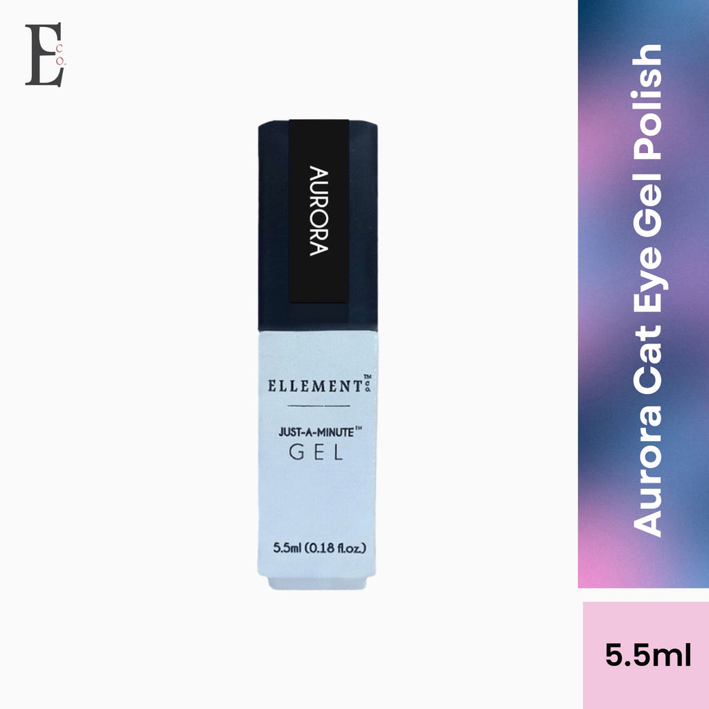 Aurora Cat Eye Gel Polish – Blue-Pinkish Purple, Magnetic Effect, Galaxy Shimmer, Multi-Dimensional Nails, Long-Lasting Shine