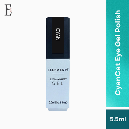 Cyan Cat Eye Gel Polish – Magnetic Teal Nail Gel with Multi-Dimensional Cat Eye Effect, Long-Lasting Shine