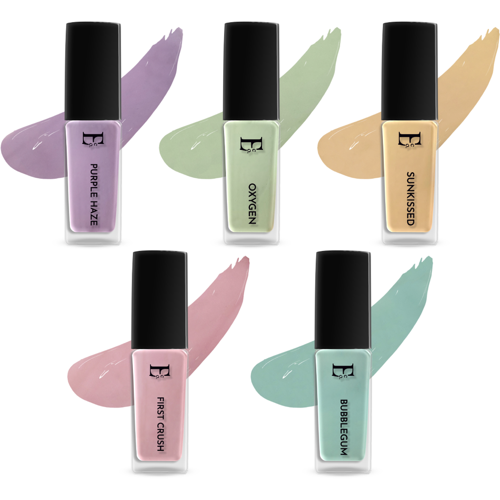 Nature's Palette Nail Polish Set – Summer Ombre Pastel Collection, 5 Shades (Purple Haze, First Crush, Oxygen, Bubblegum, Sunkissed)
