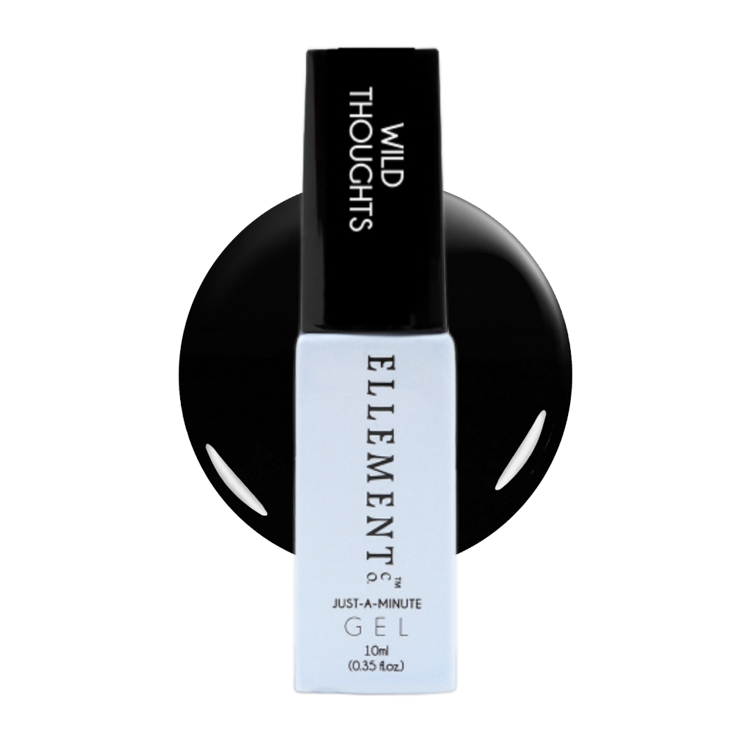 Wild Thoughts Gel Polish – Deep Inky Black, Long-Lasting, Streak-Free, Suitable for All Nail Types
