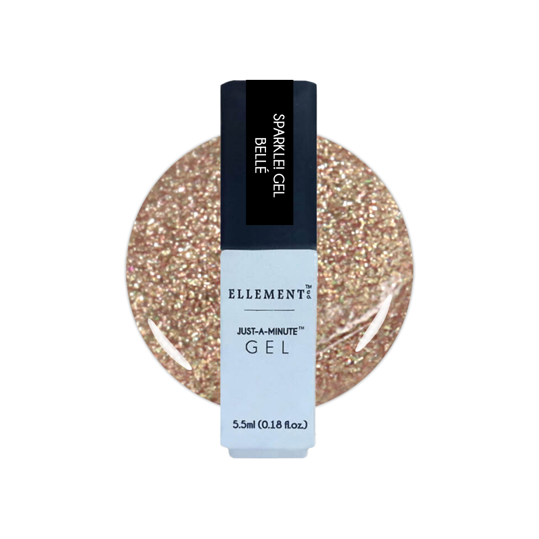 Belle Sparkle Gel Polish – Rose Gold Glitter Nail Polish, Long Lasting, Shimmer Finish, Luxury Shine