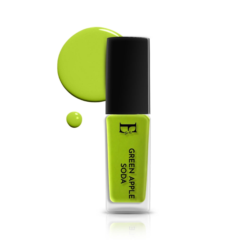 Green Apple Soda Vegan Nail Polish – Chip-Resistant, Non-Yellowing, Neon Finish, Gel-Like Shine, Long-Lasting
