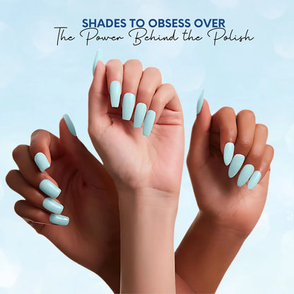 Bubblegum Vegan Nail Polish – Blue Pastel, Gel-Like, Chip-Resistant, Shiny Finish, Strengthens Nails 8