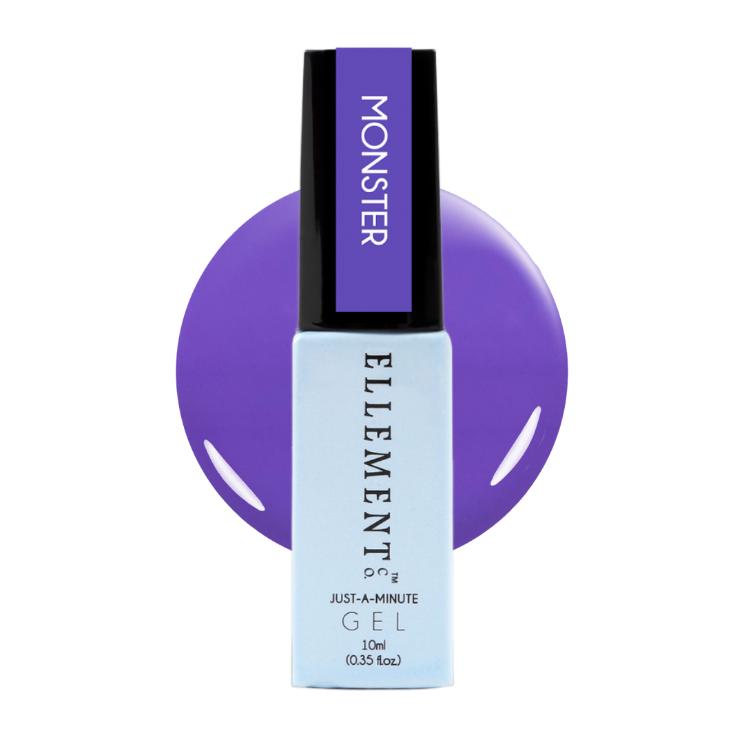 Monster Gel Polish – Bold Purple Nail Gel, Streak-Free Round Brush, Suitable for Natural & Acrylic Nails