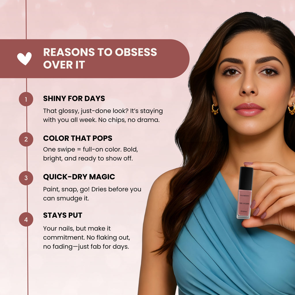 BAESIC Nail Vegan Polish – Nude Pink, Chip-Resistant, Long-Lasting Gel-Like Finish