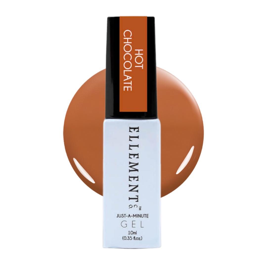 Hot Chocolate Gel Polish – Rich Deep Brown with Orange Undertones, Long-Lasting, Smooth, Streak-Free Finish
