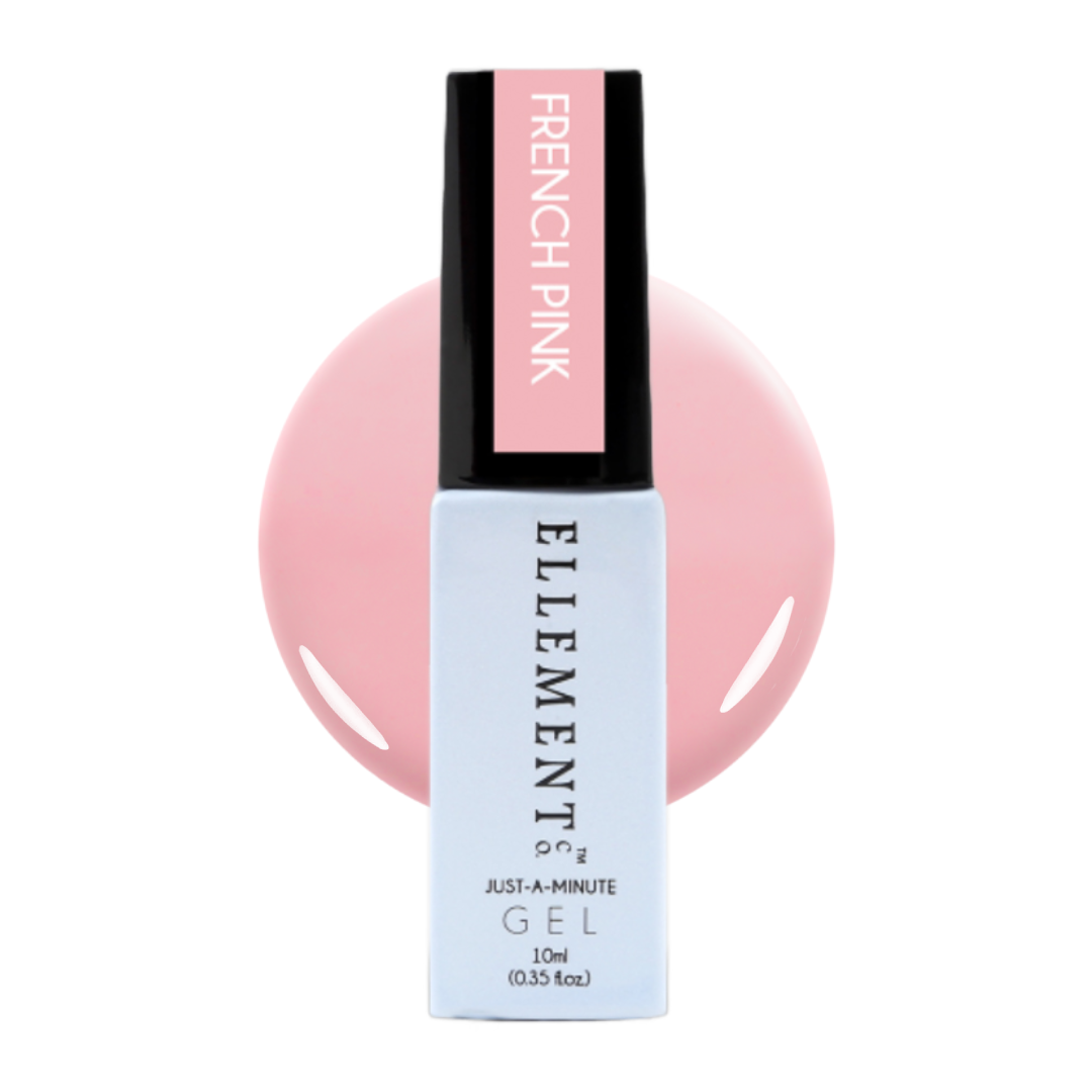 French Pink Gel Polish – Soft Pastel Pink, Streak-Free Brush, Perfect for Natural & Acrylic Nails