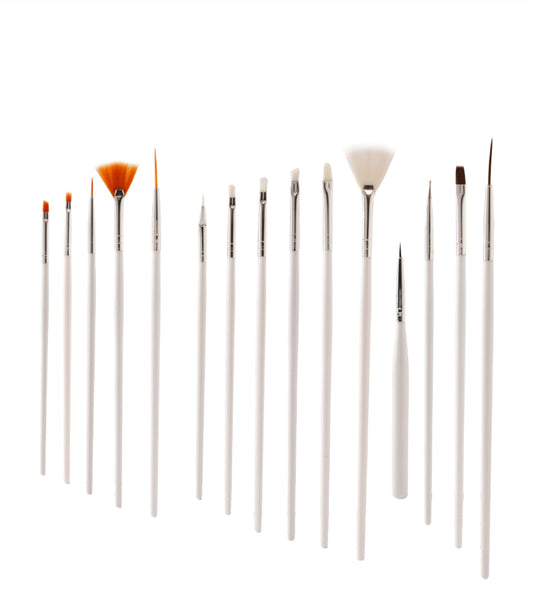 NAIL ART BRUSH SET PRO - SET OF 15