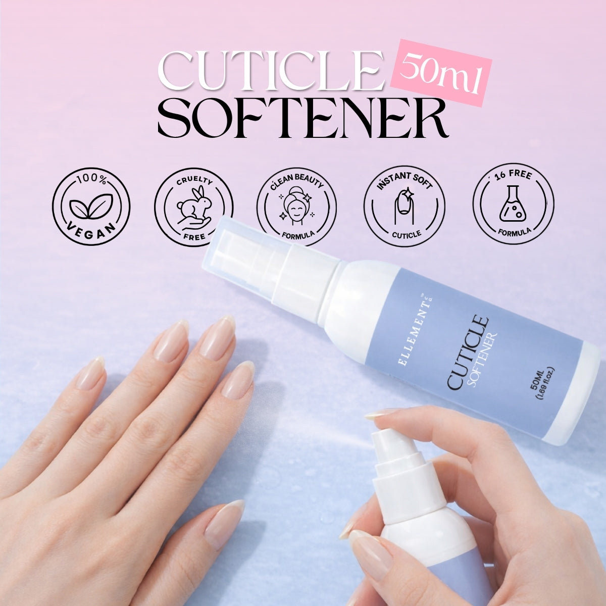 Cuticle Softener & Remover – Nourishing Spray for Healthy, Hydrated Cuticles – Salon-Quality at Home