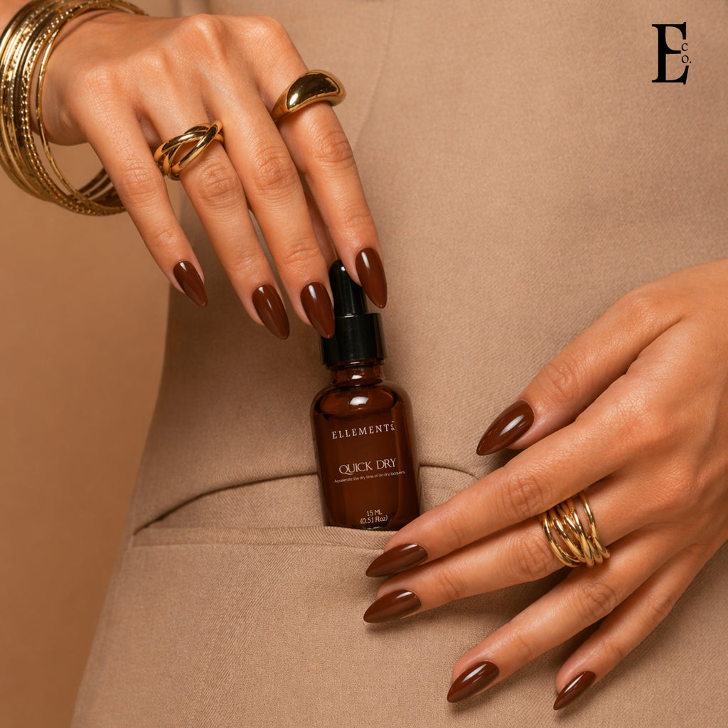 Ellement Co. Quick Dry Nail Drops – Fast-Drying, Smudge-Free Polish Accelerator, 15ML