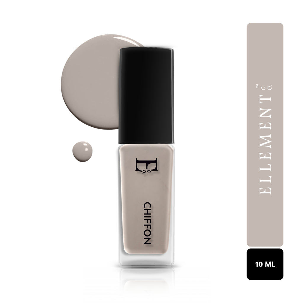 Chiffon Grey Vegan Nail Polish – Chip-Resistant, Pastel Color, Non-Yellowing, Gel-Like Shine, Long-Lasting