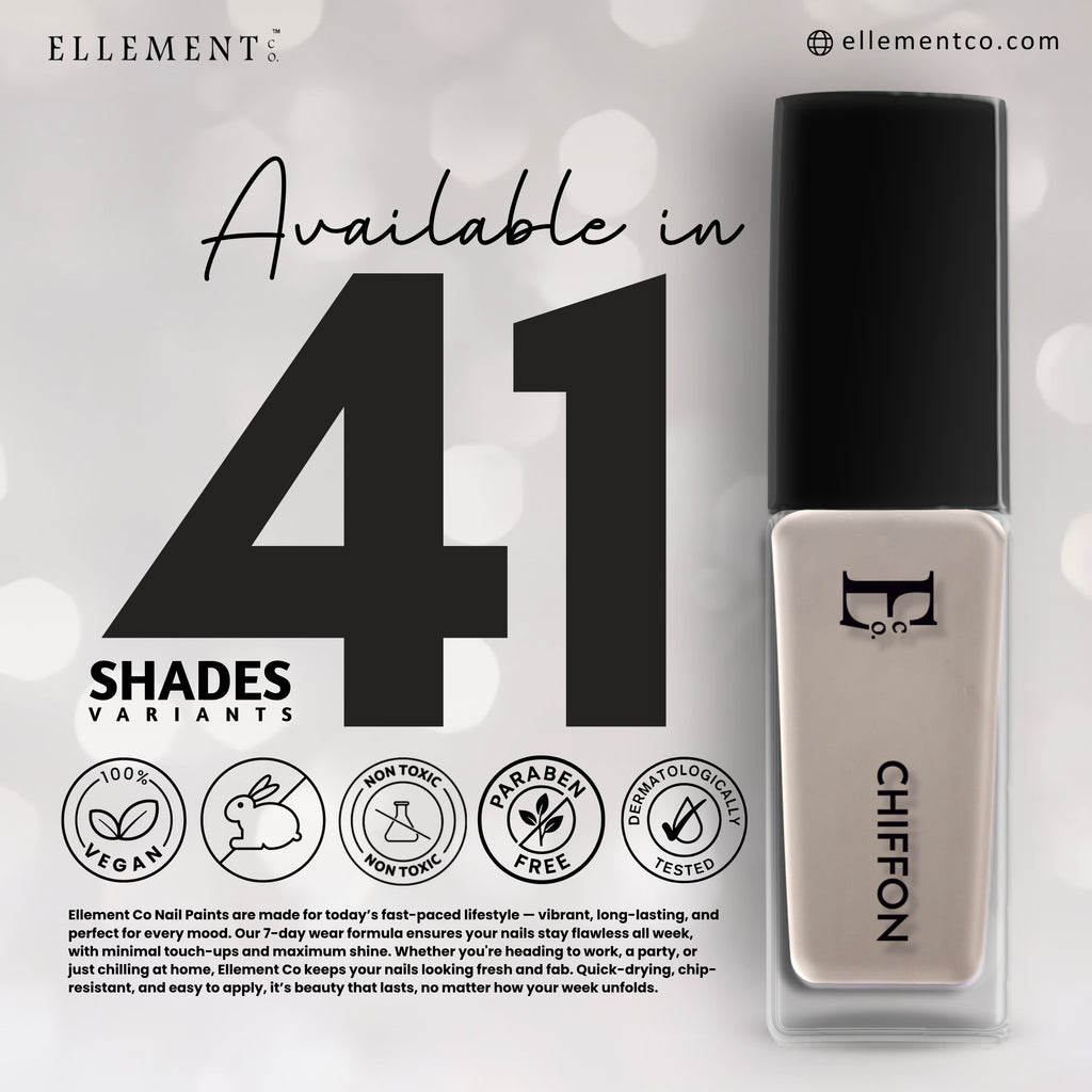 Chiffon Grey Vegan Nail Polish – Chip-Resistant, Pastel Color, Non-Yellowing, Gel-Like Shine, Long-Lasting