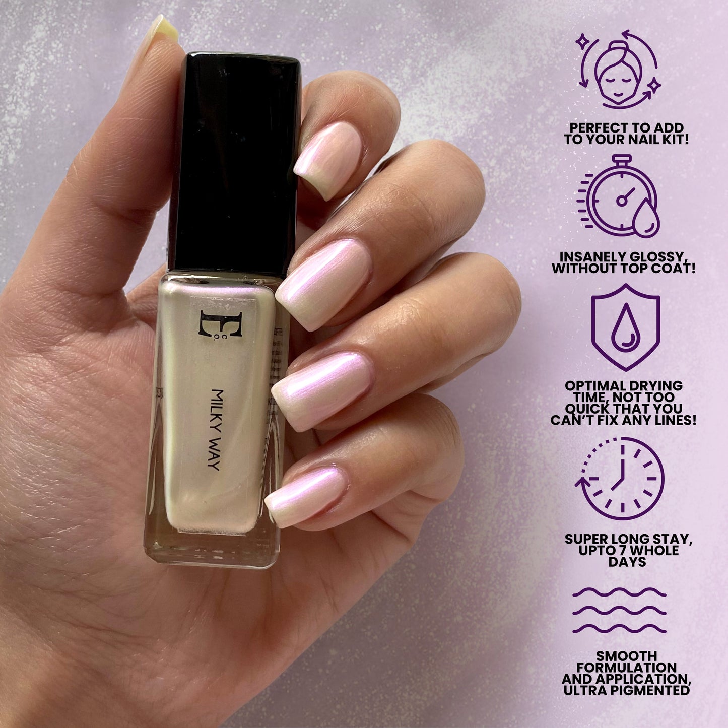 MILKY WAY NAIL POLISH - Chrome White Pearl Nail Polish
