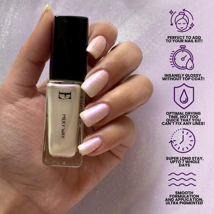 MILKY WAY NAIL POLISH - Chrome White Pearl Nail Polish