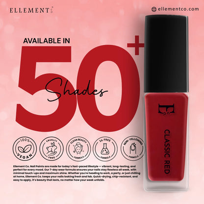 Classic Red Vegan Nail Polish – Vibrant Color, Long-Lasting, Chip-Resistant, Gel-Like Shine 3
