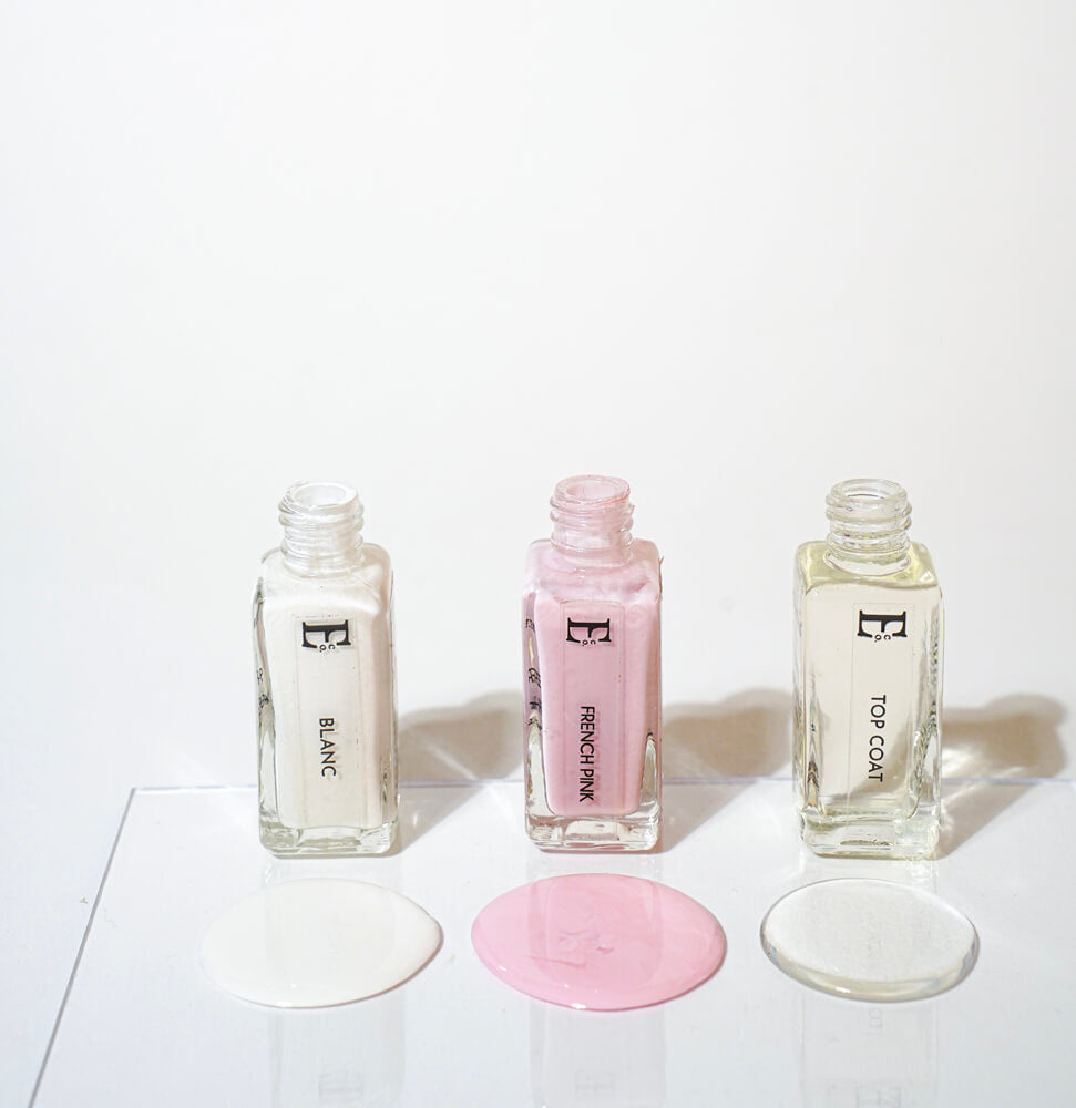 A Classic Affair Nail Polish Set – Blanc White, French Pink & Gloss Top Coat – French Manicure Essentials