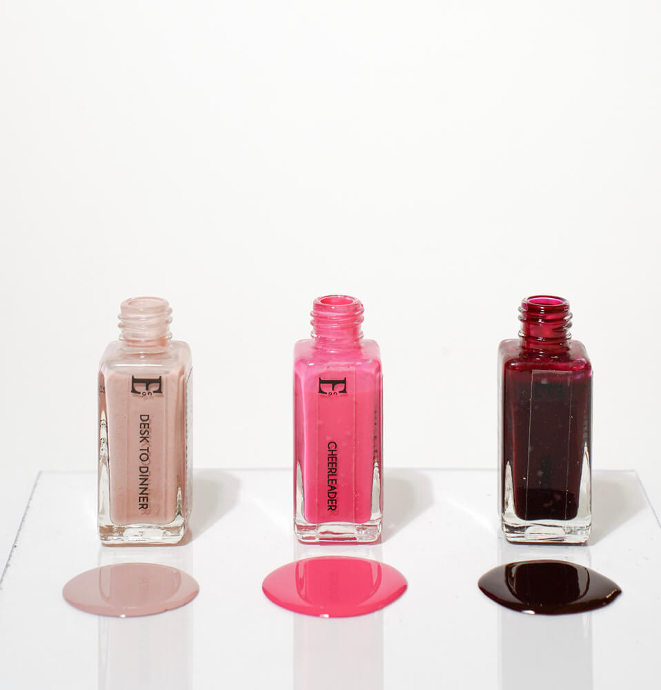 Must Haves Nail Polish Trio – Cheerleader, Merlot & Desk To Dinner – Vibrant Hot Pink, Elegant Maroon & Nude Shades
