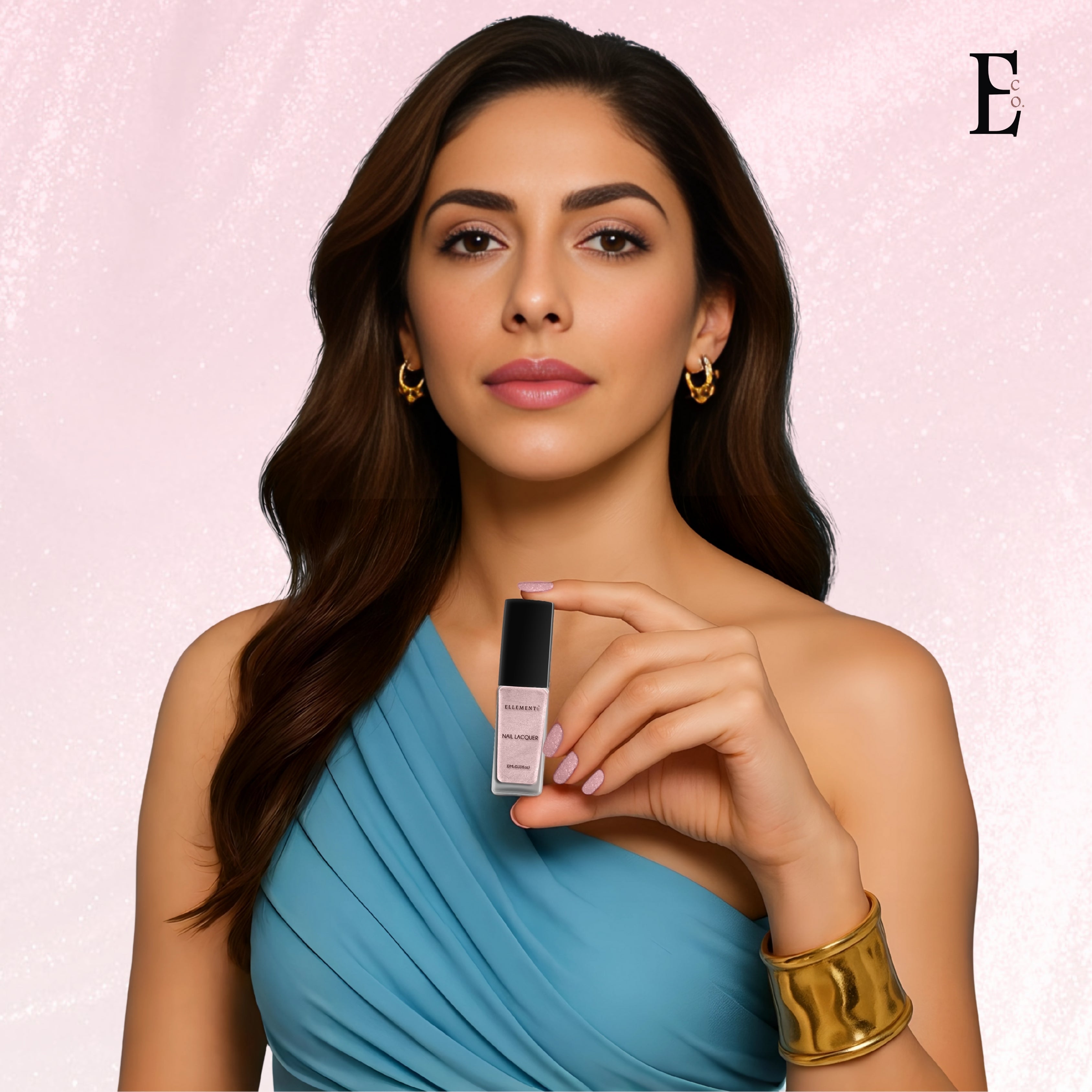 Pink Champagne Metallic Rose Gold Vegan Nail Polish – Chip-Resistant, Gel-Like Shine, Long-Lasting