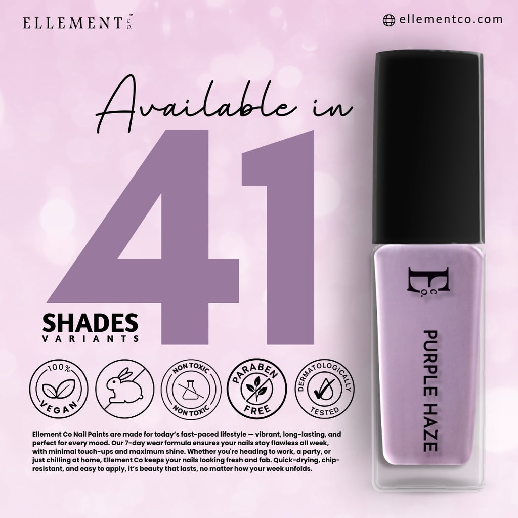 Purple Haze Vegan Nail Polish – Lavender/Lilac Shade, Chip-Resistant, Non-Yellowing, Shiny Finish, Long-Lasting