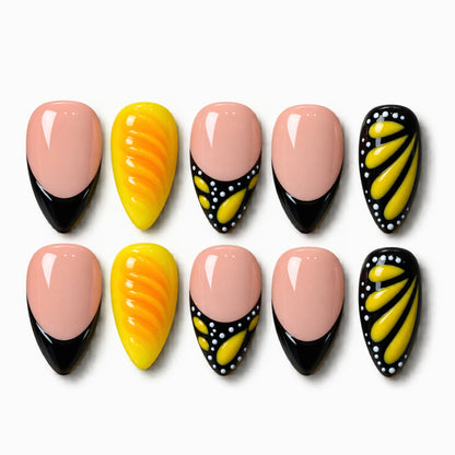 Monarch Butterfly on Black French 3