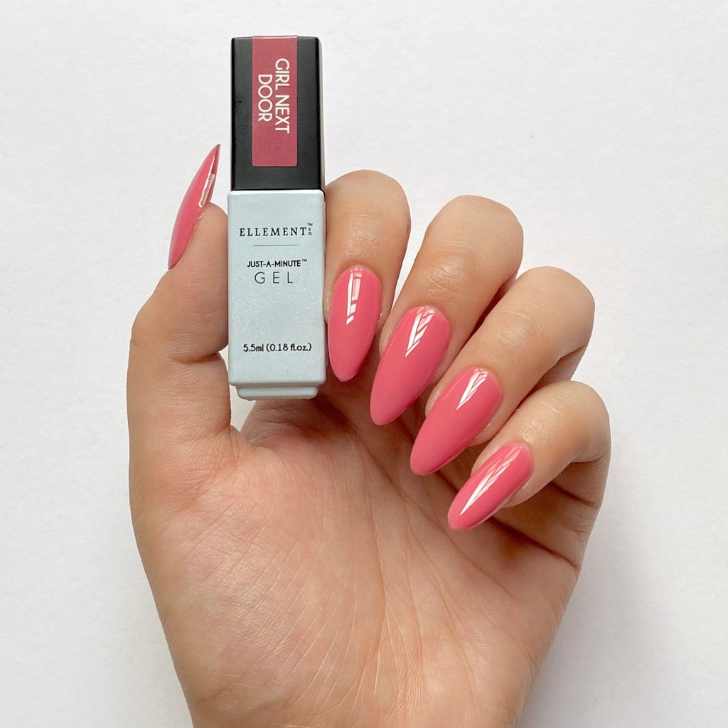 Girl Next Door Gel Polish - Rich Pink, Bright & Fun Shade, Streak-Free Application, For Natural & Acrylic Nails