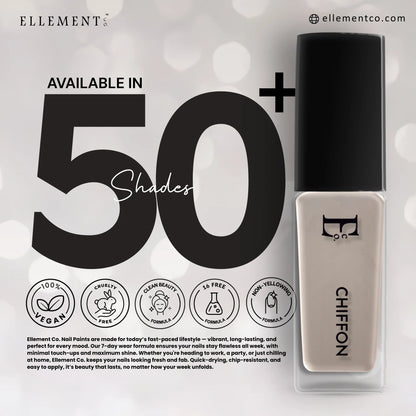 Chiffon Grey Vegan Nail Polish – Chip-Resistant, Pastel Color, Non-Yellowing, Gel-Like Shine, Long-Lasting 4