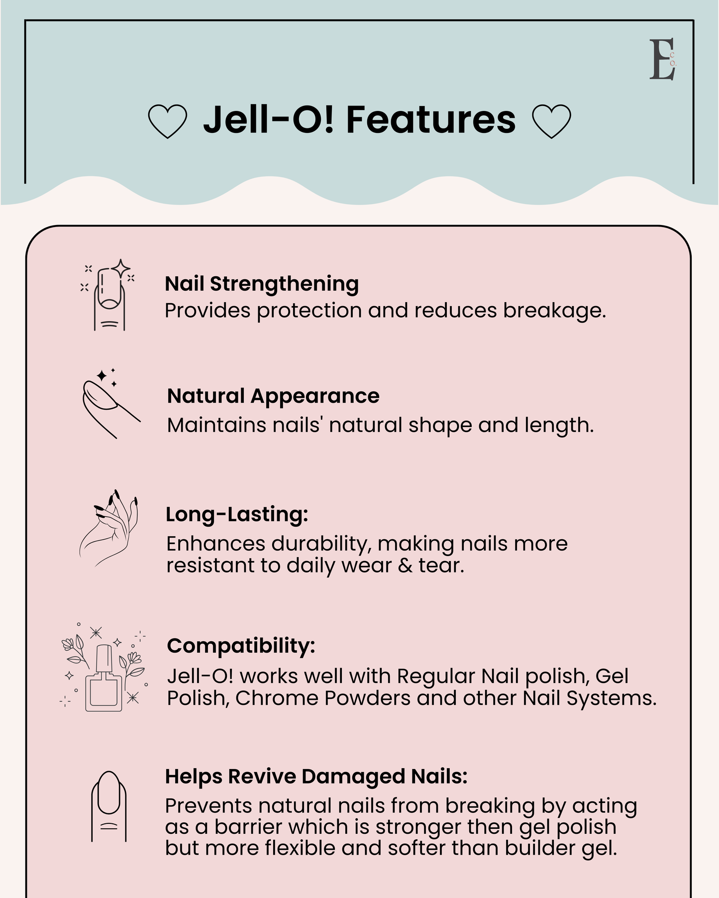 JELL-O! Frosted Pink Builder in a Bottle – Strengthening Nail Builder Gel, Flexible Base for Gel Polish, Acrylic & Overlays – Long-Lasting, Chip-Resistant Nail Strengthener (Frosted Pink)