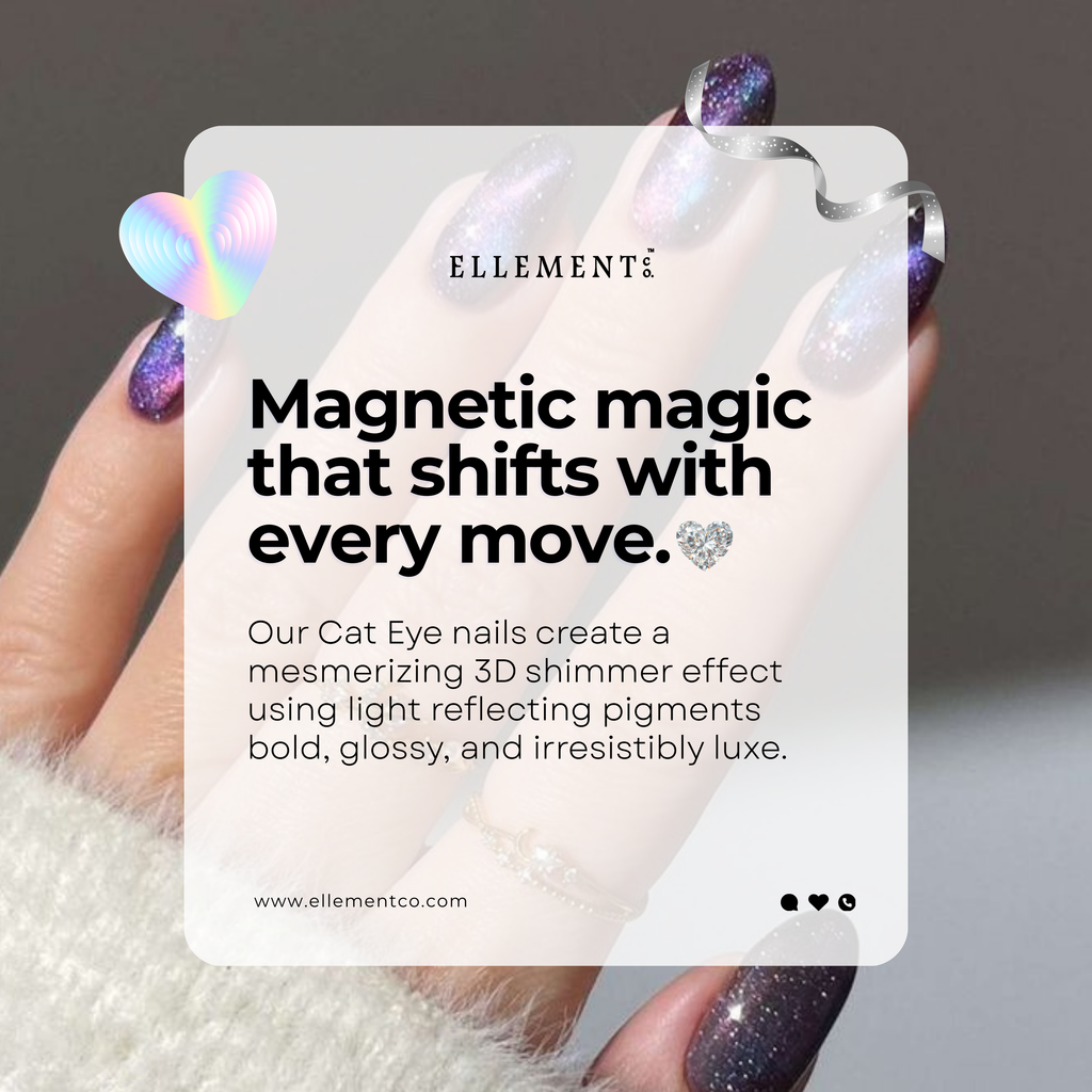 Aurora Cat Eye Gel Polish – Blue-Pinkish Purple, Magnetic Effect, Galaxy Shimmer, Multi-Dimensional Nails, Long-Lasting Shine