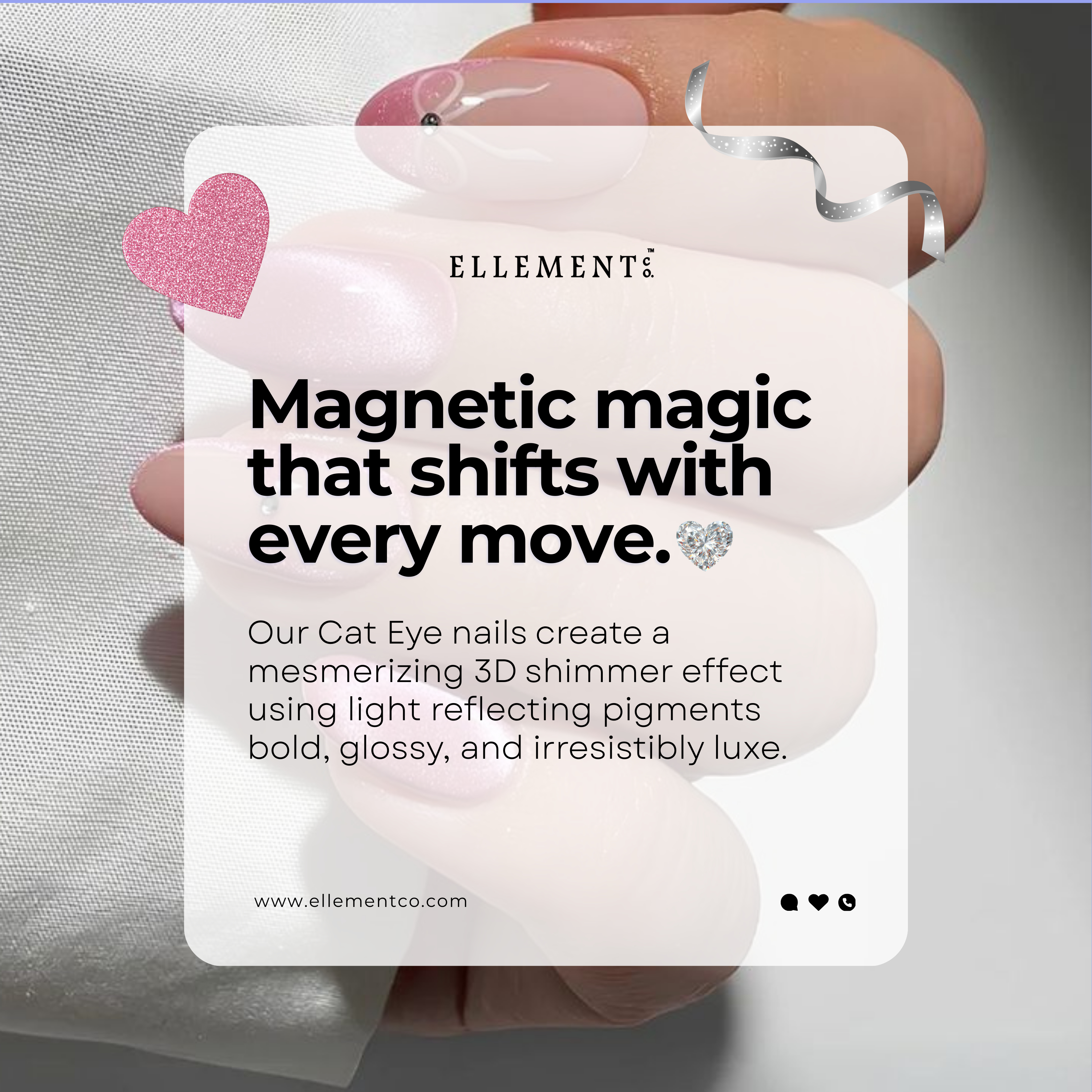 Femme Cat Eye Gel Polish – Purplish Pink, Magnetic 3D Effect, Long-Lasting Shine, Multi-Dimensional Nails, Easy Apply