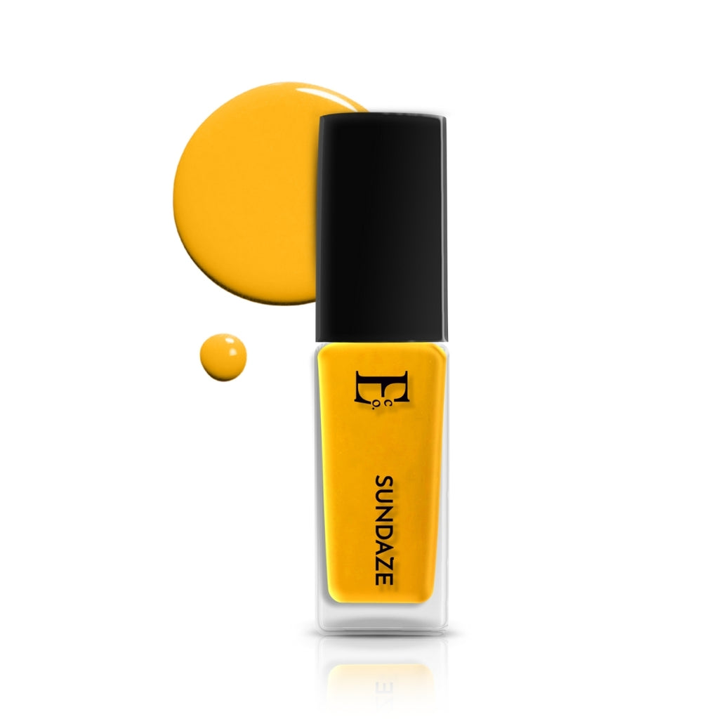 Sundaze Vegan Pop Yellow Nail Polish – Chip-Resistant, Intense Color, Gel-Like Shine, Long-Lasting
