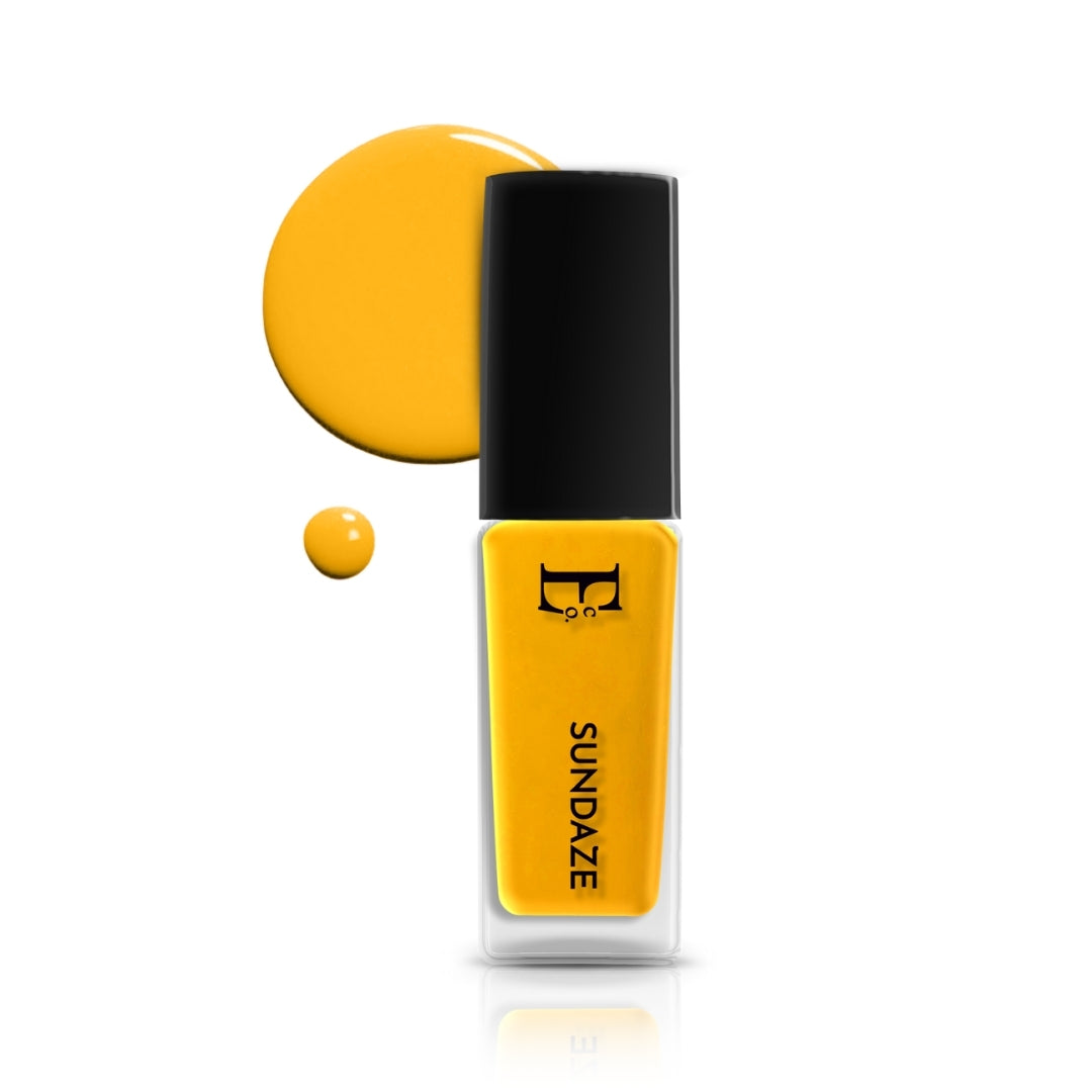 Sundaze Vegan Pop Yellow Nail Polish – Chip-Resistant, Intense Color, Gel-Like Shine, Long-Lasting