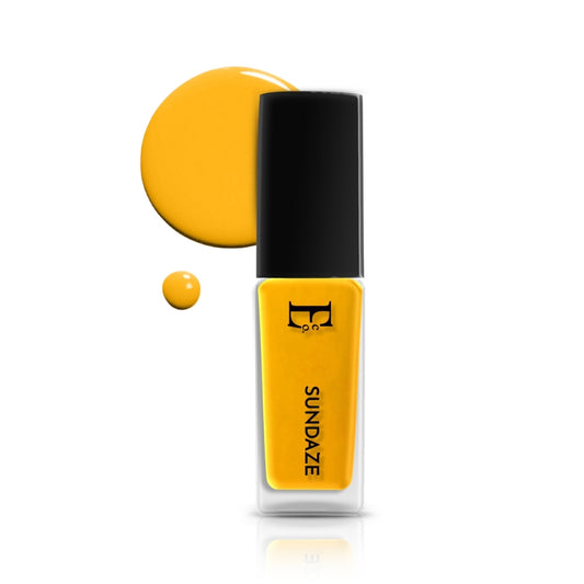 Sundaze Vegan Pop Yellow Nail Polish – Chip-Resistant, Intense Color, Gel-Like Shine, Long-Lasting