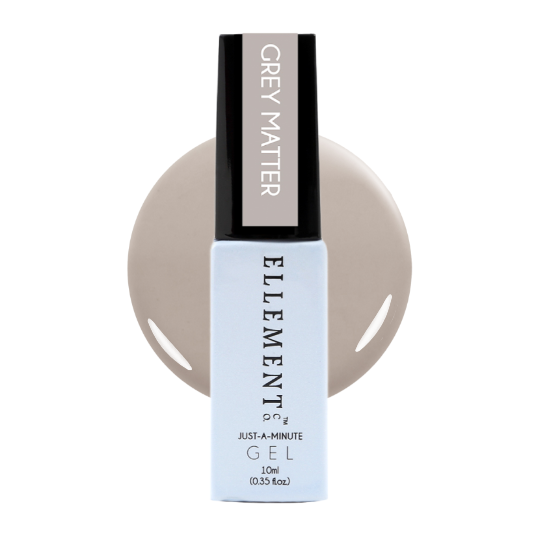 Grey Matter Gel Polish - Muted Neutral Grey Shade for Natural & Acrylic Nails, Streak-Free Finish, Flawless Shine