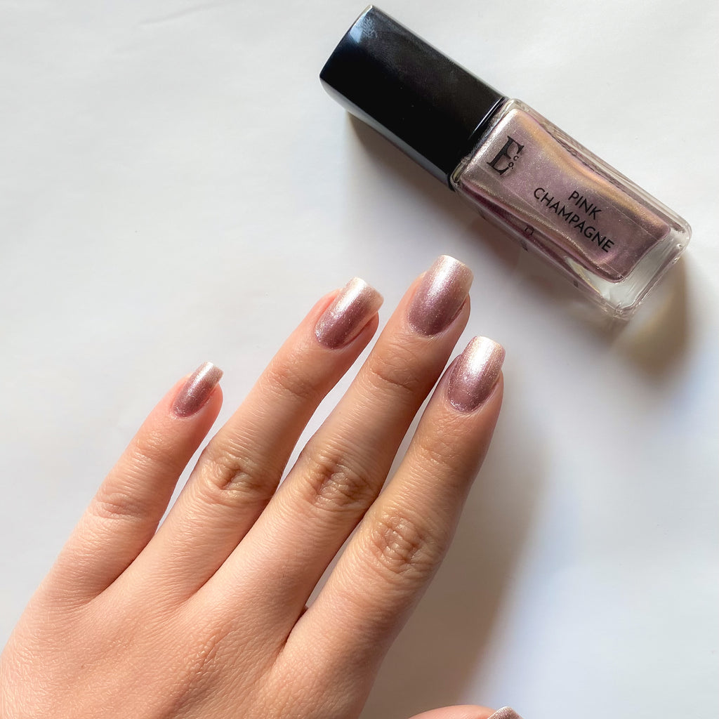 24K Rose Nail Polish Set – Pink Champagne & Blanc | Rose Gold and White Nail Paint Duo for Nail Art