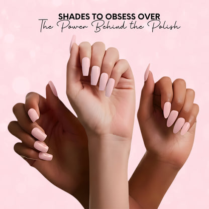 Fairytale Vegan Nail Polish – Chip-Resistant, Non-Yellowing Pink, Gel-Like Gloss, Strengthens Nails, Long-Lasting