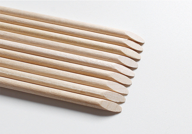Orange Sticks for Nails – Set of 5 Wooden Cuticle Pushers and Nail Art Tools