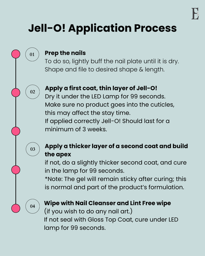 JELL-O! Clear – Builder in a Bottle | Nail Strengthener & Flexible Base for Gel Polish, Builder Gel, or Acrylic | Strengthening Overlay for Natural Nails