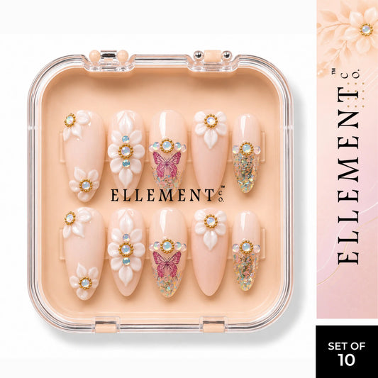 Butterfly Blooms with Iridescent Gems 1