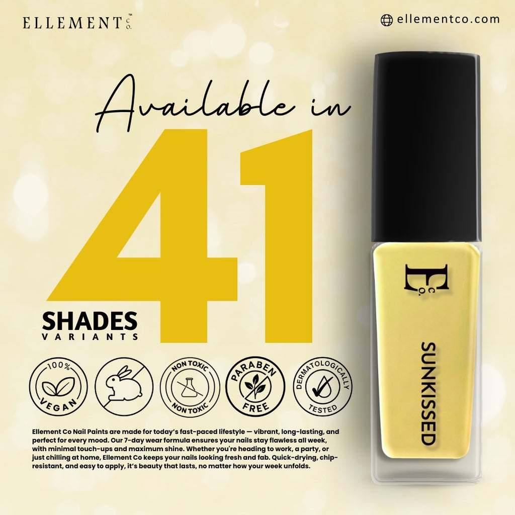 Sunkissed Vegan Pastel Yellow Nail Polish – Chip-Resistant, Gel-Like Shine, Long-Lasting, Strengthens Nails