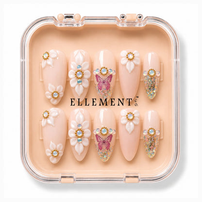 Butterfly Blooms with Iridescent Gems 2