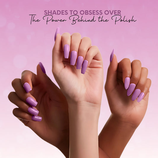 Monster Vegan Purple Nail Polish – Chip-Resistant, Non-Yellowing, Gel-Like Shine, Long-Lasting, Neon