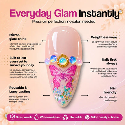 Butterfly Blooms with Iridescent Gems 4