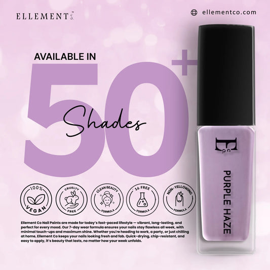 Purple Haze Vegan Nail Polish – Lavender/Lilac Shade, Chip-Resistant, Non-Yellowing, Shiny Finish, Long-Lasting 3