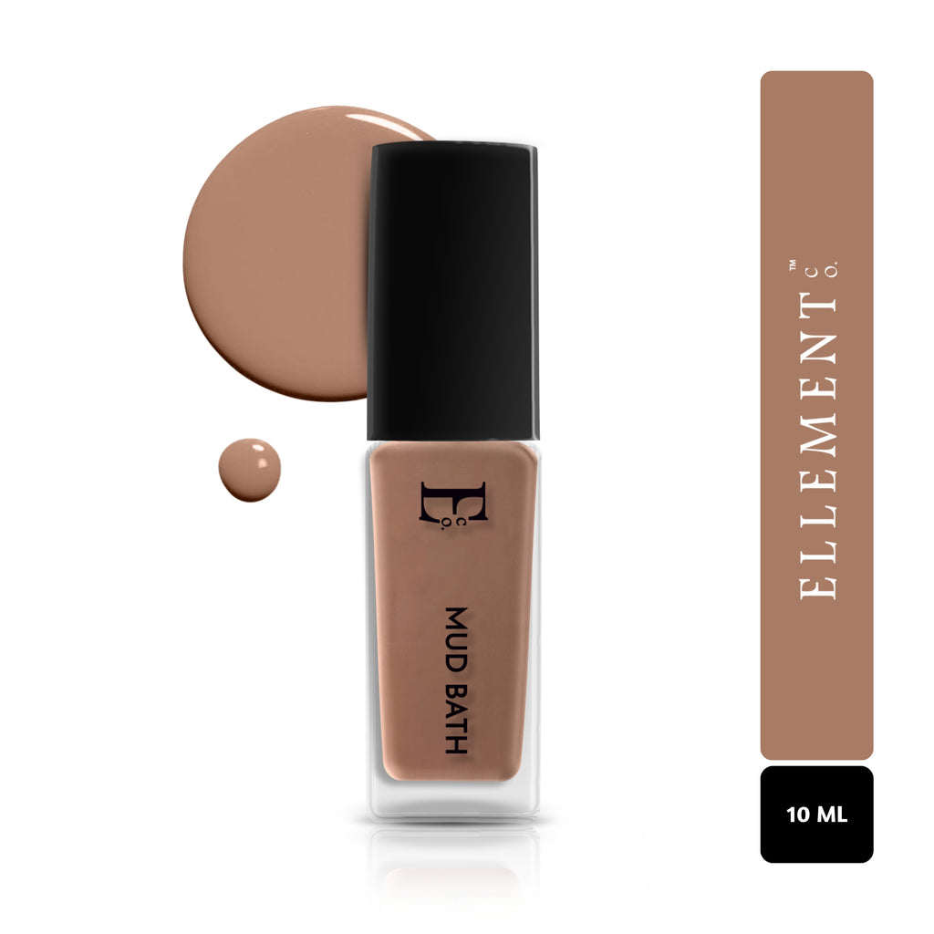 Mudbath Vegan Beige Nude Nail Polish – Chip-Resistant, Non-Yellowing, Gel-Like Shine, Long-Lasting