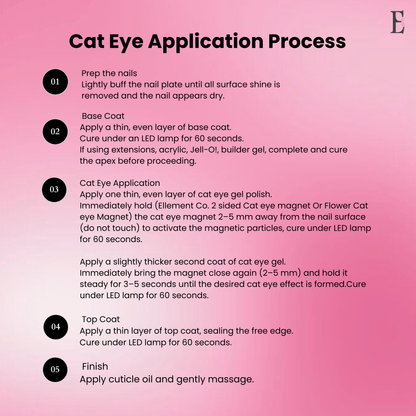 Femme Cat Eye Gel Polish – Purplish Pink, Magnetic 3D Effect, Long-Lasting Shine, Multi-Dimensional Nails, Easy Apply