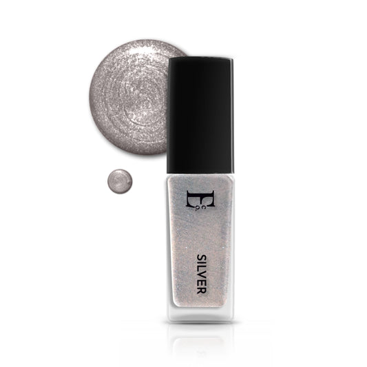 Silver Vegan Nail Polish – Chip-Resistant, Non-Yellowing, Gel-Like Mirror Finish, Long-Lasting 2