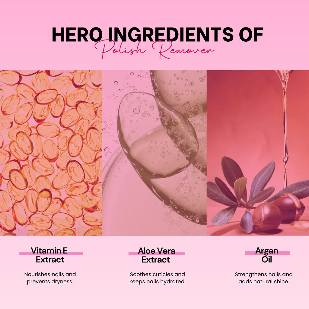 Polish Vanish Acetone-Free Nail Polish Remover – Gentle, Nourishing Formula for Easy Removal of Tough Colors & Glitter