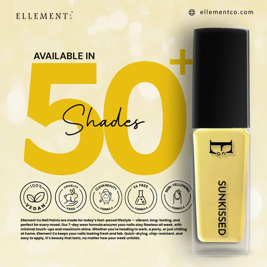Sunkissed Vegan Pastel Yellow Nail Polish – Chip-Resistant, Gel-Like Shine, Long-Lasting, Strengthens Nails 3
